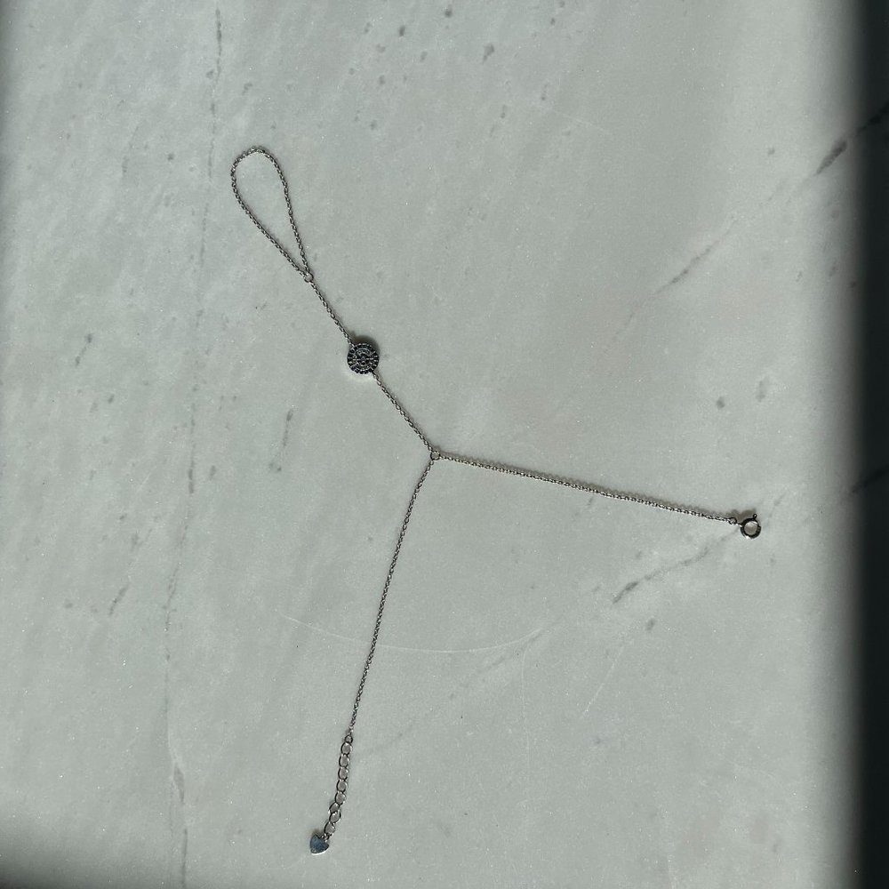 Evil-Eye Silver Hand Chain Ring from Anatolia, Turkey